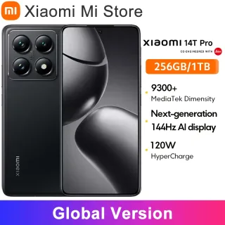 Xiaomi 14t pro 5g versão global smartphone dimensão 9300 + 50mp câmera leica 50w sem fio 120w hipercarga nfc 144hz ai display