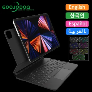 Backlight teclado mágico para ipad 12 9 12.9 M2 2022 para ipad pro 11 2022 - 2018 ipad air 5 air 4 teclado inteligente folio