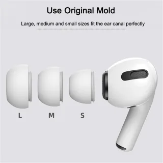 Soft Silicone Earbuds para iPhone Airpods Pro, fone de ouvido Dicas, Earplug Capa, Headphone Eartips para Airpods 3, L, M, S Tamanho, Novo, 1 Par
