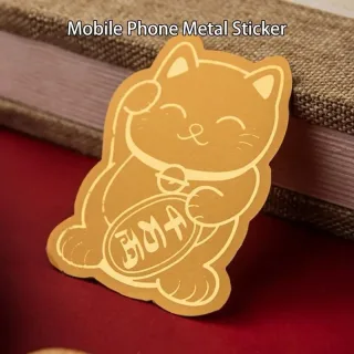 Lucky Cat Mobile Phone Decoração Adesivos, remendo auto-adesivo, ano novo, DIY, Lucky Cats, 1pc