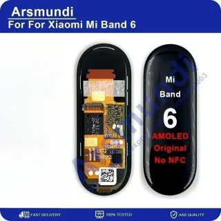 Tela amoled lcd para xiaomi mi band 6 pulseira inteligente, reparação de tela sensível ao toque, sem nfc, original