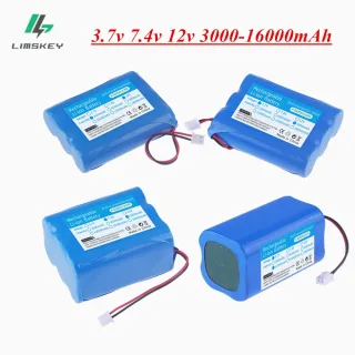 3.7v 7.4v 11.1v 12v 18650 8000mah com fios bateria recarregável de íon de lítio com pcb para alto-falante bluetooth faróis solares