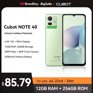 Cubot NOTE 50, Smartphone android, 16 GB de RAM (8 GB + 8 GB estendido), 256 GB ROM, Octa-core, tela de 6,56" 90 Hz, NFC, Dual SIM Dual 4G celular, câmera de 50 MP, WIFI, Bluetooth, Adicionar ao carrinho e coleção