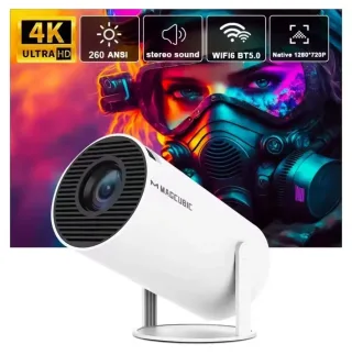 Projetor Magcubic 8K HD Android14 HY300 Pro Wifi6 290ANSI Allwinner H726 BT5.4 1080P 1280*720P Cinema Portátil para Uso Externo