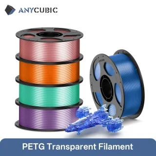 Anycúbico petg pla filamento de impressora 3d transparente multicolorido 1.75mm filamento de impressora 3d para kobra 3 combo s1c fdm impressora 3d