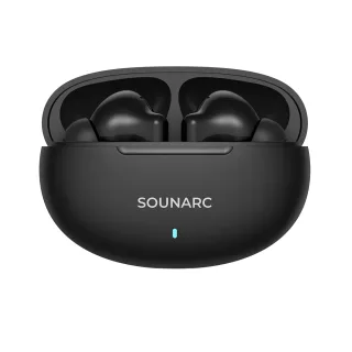 SOUNARC-Q1 Earbuds Bluetooth, 28 horas de reprodução, chamada cristalina, controle inteligente de toque, emparelhamento automático rápido, acesso a voz, 5.3