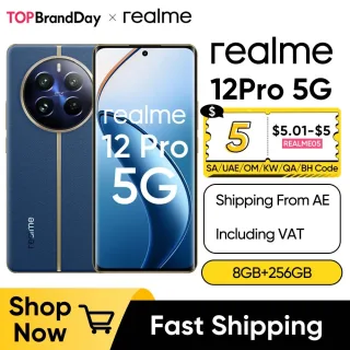 Realme 12 Pro 5G Smartphone 8GB + 256GB 32MP Telefoto Retrato Câmera Sony IMX882 OIS Câmera Snapdragon ® Processador 6 Gen 1