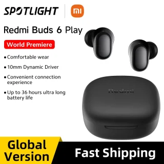 Xiaomi-Fone de Ouvido TWS, Driver Dinâmico, Cancelamento de Ruído AI para Chamadas, Bluetooth 5.4, 10mm, Estreia Mundial, Redmi Buds 6 Play