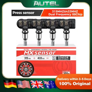 Autel-Tire Pressure Monitor Repair Tool, MX Sensor 315, 433MHz, 2in 1, TPMS, Auto Acessório, Pad Programmer para TS501, TS508WF, 4 pcs