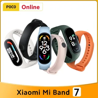 2022 Xiaomi Mi Banda 7 Pulseira Inteligente 1.62 "Tela AMOLED Oxigênio Sangue Fitness Traker Bluetooth Pulseira Relógio Inteligente VS Banda 8