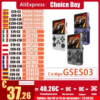 R36S Console de videogame portátil retro, sistema Linux, 3.5 Polegada tela IPS, jogador de bolso portátil, jogos R35S 64GB
