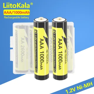 1-15 pces liitokala Ni-10/aaa 1.2v 1000mah ni-mh bateria recarregável para câmera lanterna brinquedos barbeador pré-carregada bateria ni-mh