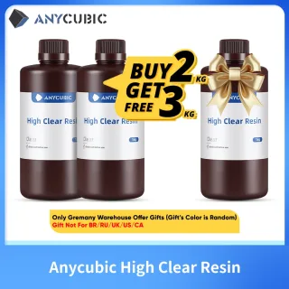Resina altamente clara Anycubic para impressora 3D LCD resistir materiais de impressão de garrafas líquidas amareladas para Photon Mono 4K