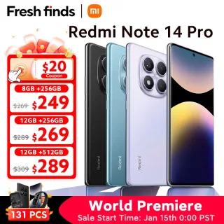 Estreia mundial versão global xiaomi redmi note 14 pro 4g smartphone 200mp câmera ai mediatek helio G100-Ultra 6.67 "5500mah