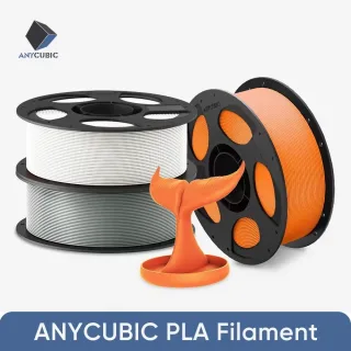Filamento pla anycúbico de 2kg, 1.75mm, 1kg/rolo para impressoras 3d, série kobra, carretel puro, sem emaranhado de bolhas, impressão suavemente, ecológico