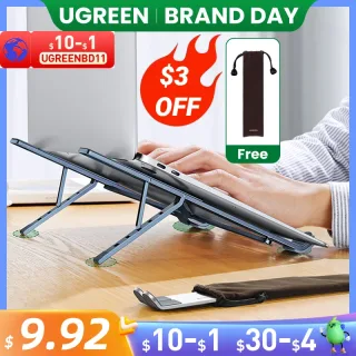 Ugreen portátil suporte para macbook ar pro dobrável de alumínio vertical notebook suporte para portátil macbook pro tablet suporte