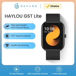 HAYLOU-GST Lite relógio inteligente para homens e mulheres, 1,69 "grande display smartwatch, 39g leve, 30 modos esportivos