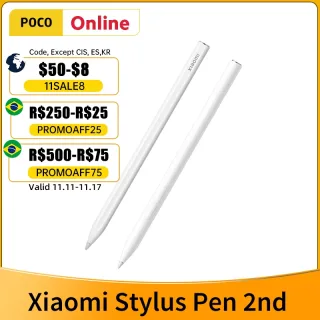 2023 Novo Xiaomi Stylus Pen 2 Caneta Inteligente 4096 Nível de Sentido Latência Ultra Baixa Para Xiaomi Mi Pad 6 Pad 5 Pro Tablet Carga Magnética