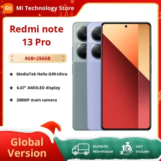 Xiaomi-Smartphone NFC Redmi Note 13 Pro 4G, Versão Global, Câmera 200MP, AMOLED 6.67 ", Tela 120Hz, MediaTek Helio G99, 5000mAh, Carregamento 67W