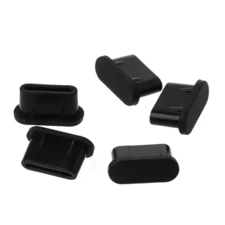 Capa de silicone tipo-c protetor de porta de carregamento usb, 5 unidades plugue poeira para samsung acessórios de smartphone q39d