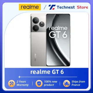 Smartphone Realme-GT 6 Versão Global 5G, Snapdragon 8S Gen 3, Câmera Sony LYT-808 OIS, 50MP, 120W, Bateria 5500mAh, 6,78 ", 120Hz
