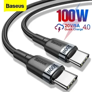 Baseus 100w usb c para usb tipo c cabo usbc pd cabo de carregamento rápido USB-C typec cabo para iphone 16 15 pro max macbook samsung poco