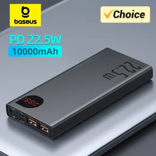 Baseus-Banco de Carregamento Rápido, Carregador de Bateria Portátil para iPhone 14, 13, 12 Pro Max, Xiaomi, 10000mAh, 22.5W PD