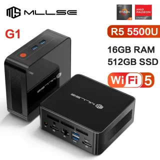 Mllse g1 mini pc amd ryzen5 5500u ddr4 16gb ram 512gb rom WiFi-5 bt4.2 windows 11 pro computador desktop mini pc trabalho