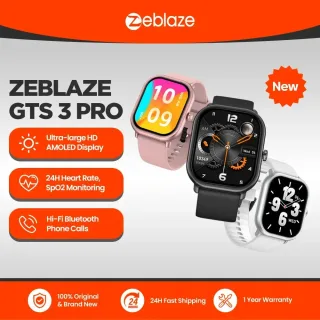 Zeblaze-Smartwatch GTS 3 Pro para homens e mulheres, chamadas por voz, tela AMOLED Ultra-Big HD, rastreamento de saúde e fitness, novo
