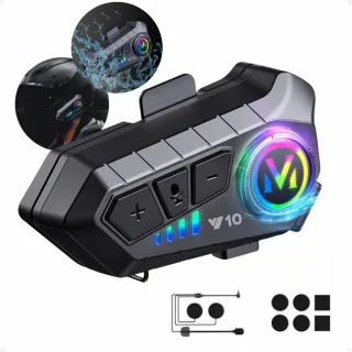 Fone De Ouvido Para Capacete Sem Fio Bluetooth Rgb