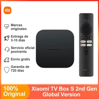 Xiaomi-Mi TV Box S 2a Geração, Caixa de TV Android Inteligente, Set-Top Box Ultra HD 4K, Google TV, Dolby Vision, HDR10 +, Assistente do Google, BT5.2
