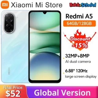 Versão global redmi a5 unisoc t7250 processador 32mp câmera principal 6.88 "tela grande suporta 15w carregamento rápido