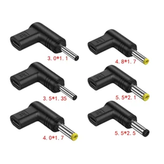 Kits de adaptador de alimentação usb tipo c fêmea para conector de alimentação 3.0x1.1mm/3.5x1.35mm/4.8x1.7mm/4.0x1.7mm/5.5x2.1mm