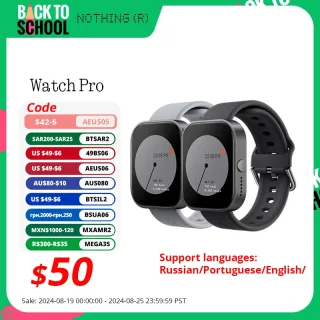 CMF by That Watch Pro Smartwatch, Versão Global, 1,96 "AMOLED, Bluetooth, 5.3 Chamadas BT, Redução de Ruído AI, GPS, Smartwatch