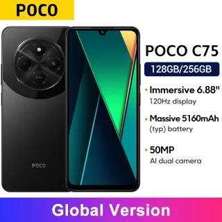 Poco c75 versão global helio G81-Ultra 5160mah bateria nfc 6.88 ''120hz display xiaomi hyperos 50mp ai câmera dupla