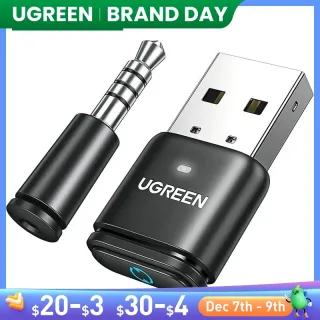 UGREEN-USB Transmissor Bluetooth 5.3, APTX HD AD Adaptador De Áudio para PS5, PS4, Nintendo Switch, Alto-falante, Receptor Bluetooth Mic