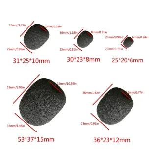 Fone de ouvido substituição capa gooseneck esponja espuma microfone pára-brisas protetor 5 tamanhos 10 peças