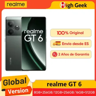 Versão global realme GT 6 GT6 5G Smartphone 6,78" 120Hz Snapdragon 8s Gen 3 120W SUPERVOOC Charge 5500mAh Battery 50MP OIS Camera