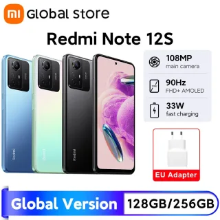 Versão global xiaomi redmi note 12s smartphone mtk helio g96 108mp câmera 5000mah 90hz 6.43 "amoled dotdisplay 33w carga rápida