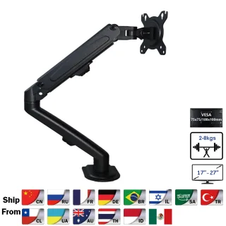 Mola mecânica Desktop Monitor Mount Bracket, suporte de tela LCD, suporte de mesa, apto para 13 a 27 ", GC09-12