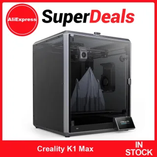 Creality-K1 Max Impressora 3D, Velocidade de impressão, Dual-Gear, Extrusora de acionamento direto, 600mm, 300x300x300mm