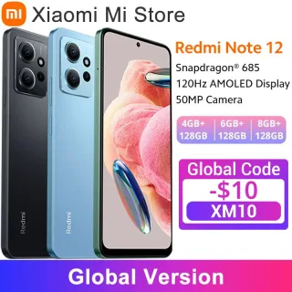 Xiaomi-Redmi Note 12 Snapdragon, Versão Global®Câmera de carregamento rápido AMOLED DotDisplay, 50MP, 5000mAh, 33W, 685, 120Hz