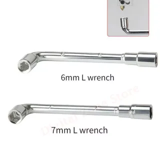 6mm / 7mm em forma de l chaves de soquete mk8 e3d latão bicos ferramentas chave inglesa para impressora 3d