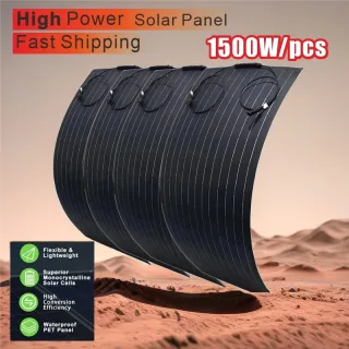 1500w 3000w painel solar de alta eficiência portátil power bank 1000w carregamento flexível ao ar livre células solares para casa/acampamento