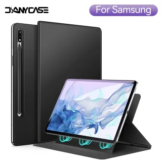 Capa magnética com suporte e suporte para lápis, capa para Samsung Galaxy Tab S7 Plus, S7 FE, S9, S8 Ultra, S6 Lite