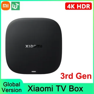 Em estoque versão global xiaomi mi tv box s 3a geração 4k uhd wifi6 bluetooth 5.2 2gb 32gb google assistente google tv controle de mídia