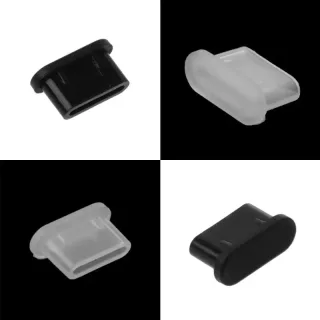 Capa de silicone tipo-c com 5 peças, protetor de porta de carregamento usb, acessórios para smartphone samsung