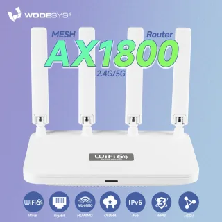 AX1800 WiFi6 Mesh Router, 2.4GHz e 5.8GHz, Dual Band Gigabit, Roteador WiFi de Alta Velocidade e Gateway, Sinal Super Forte Estendido