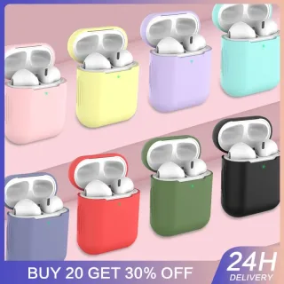 Caixa de fone de ouvidos para airpods, caixa protetora de silicone à prova de choque para fones de ouvido bluetooth sem fio, acessórios para apple airpods