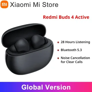 Xiaomi-Redmi Buds 4 Active com cancelamento de ruído, fone de ouvido ativo, até 28 horas ouvindo, Bluetooth 5.3, chamadas claras, versão global, novo